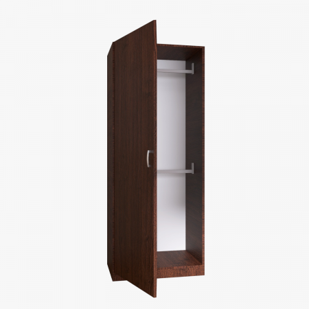 Dulap cu 1 usa - Dulap cu o usa si bara haine, H197 x L45 x A50 cm, PAL 18mm, Culoare Wenge