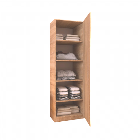 Dulap cu 1 usa - Dulap cu o usa D1,H200 x L45 x A50 cm, Material PAL 18mm, Culoare Stejar Sonoma