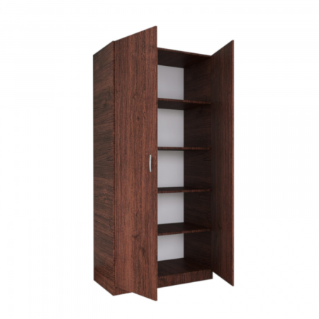 Dulap cu 2 usi - Dulap cu 4 rafturi H200 X L80 X A50cm, PAL 18mm, Culoare Wenge