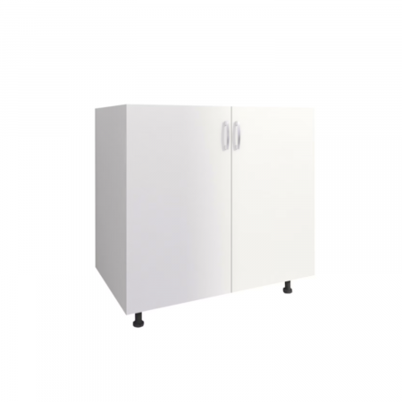 Corpuri Bucatarie Modulare - Masca Chiuveta L80xH90xA50cm, Culoare Alb, Material PAL 18mm