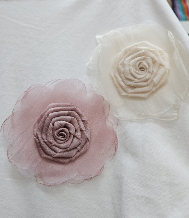 Tricou alb Flower Touch Rose [2]