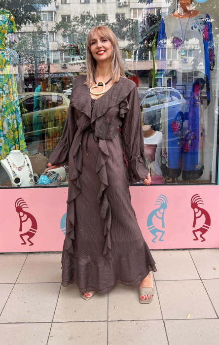 Rochie volane maro [1]