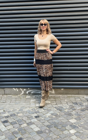 FUSTE - Fusta volane animal print