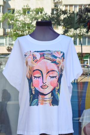 TRICOURI - Tricou alb Art Beauty