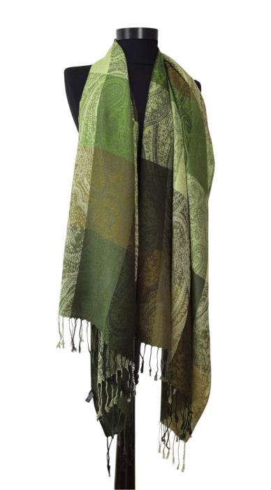 Esarfa verde Retro Femei [2]