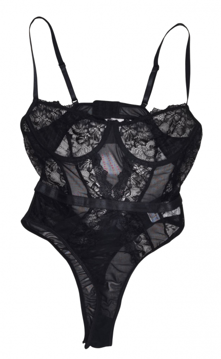 Body negru cu dantela Femei-M [1]