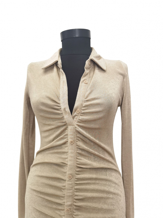 Rochie bej Amisu Femei-XS [3]