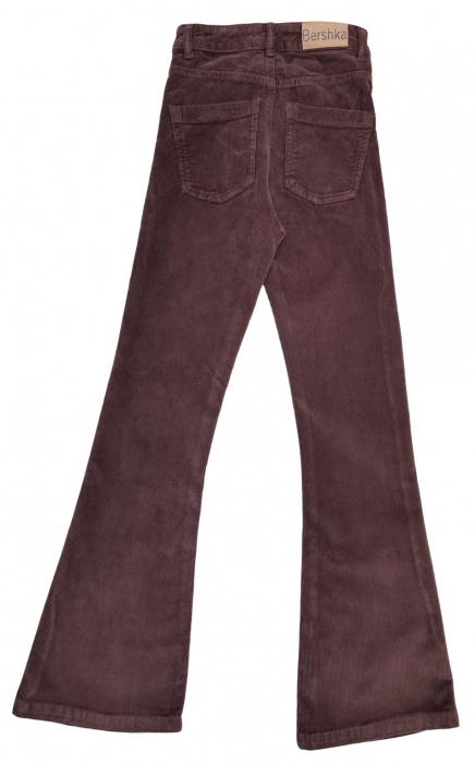 Pantaloni maro velur flare Femei-XS [2]