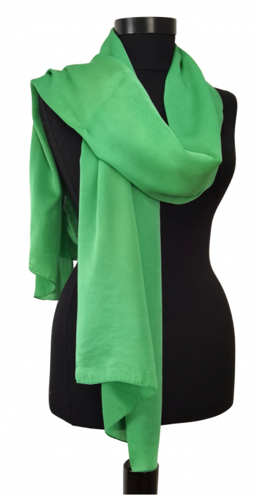 Esarfa verde matase Femei [1]