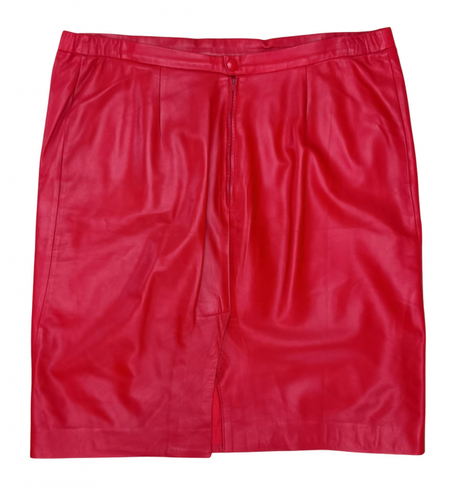 Fusta rosie piele Femei-XL [2]