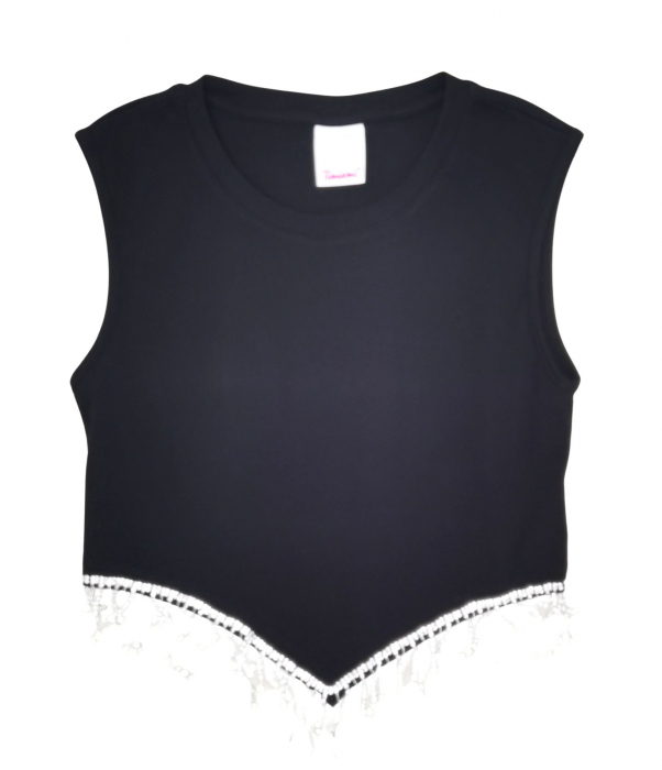 Maiou negru Retro Femei-S [1]