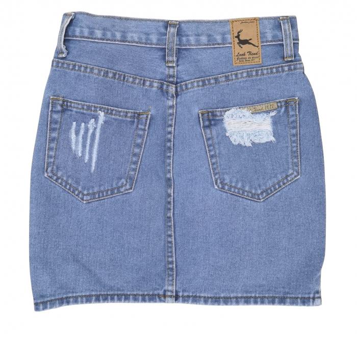Fusta denim Retro Femei-XS [2]
