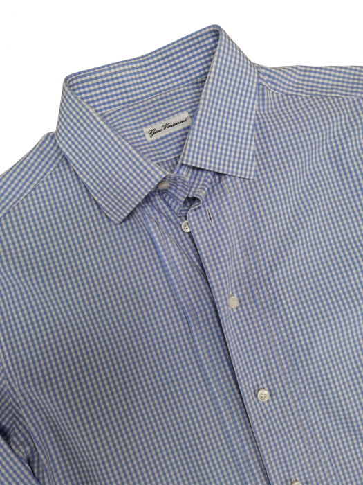 Camasa bleu in carouri Vintage Femei-L [3]