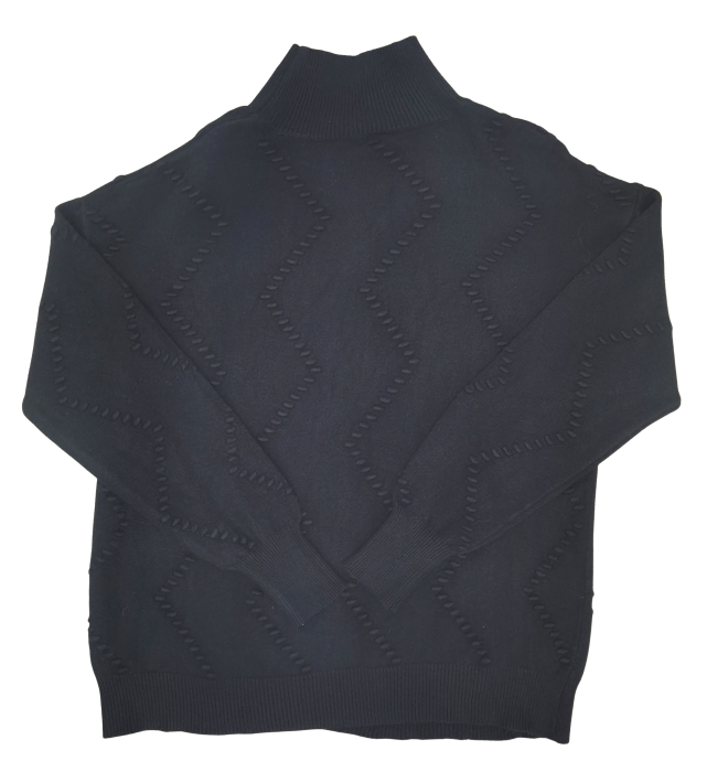 Pulover negru cu model Femei-L [2]