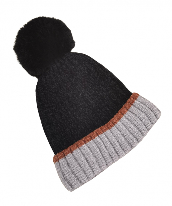 Caciula neagra cu model Femei [3]