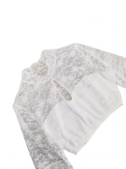 Crop-top dantela Femei-M [3]