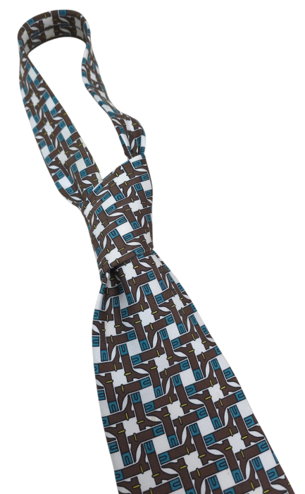 Cravata matase Hermès anii '70 [3]