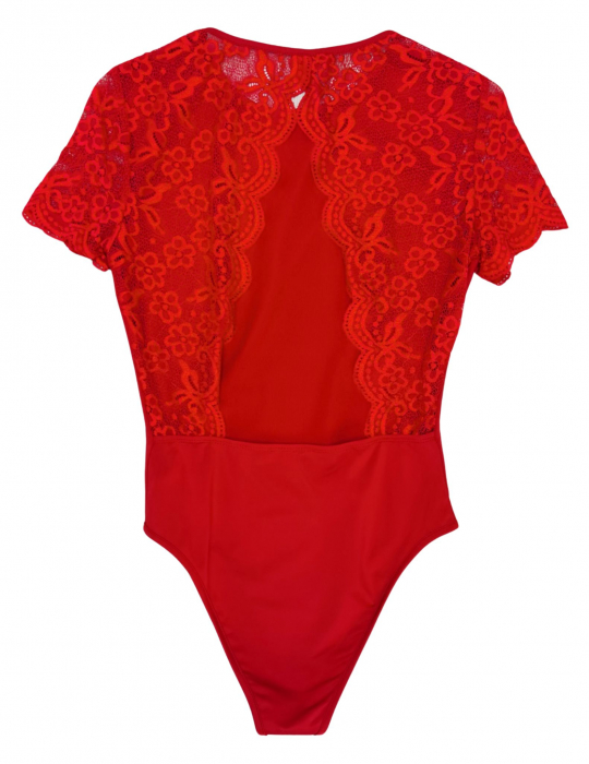 Body rosu cu dantela Femei-M [2]