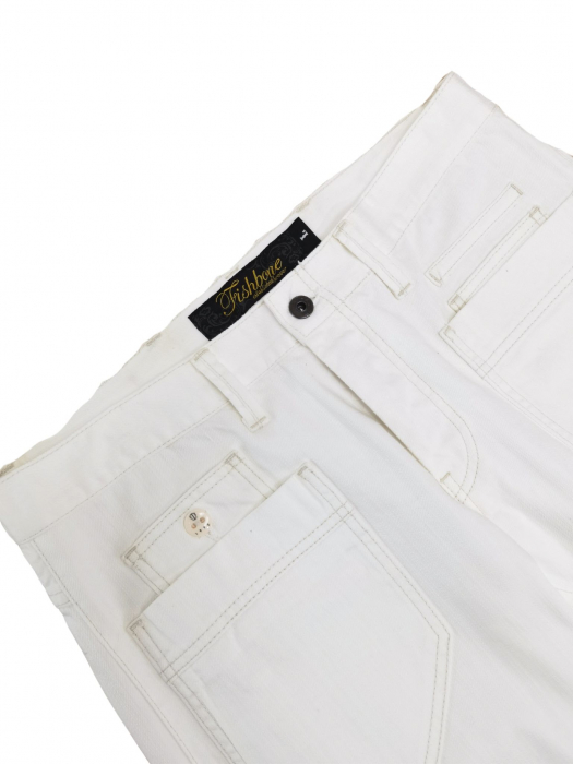 Blugi albi Fishbone Barbati-L [3]