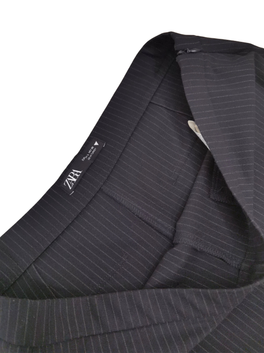 Pantaloni negri cu dungi Zara Femei-L [4]