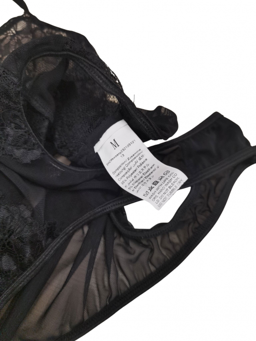Body negru cu dantela Femei-M [4]
