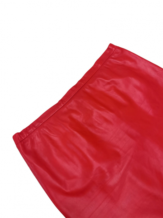 Fusta rosie piele Femei-XL [3]