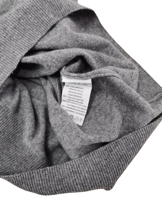 Pulover gri lana merino Barbati-M [4]