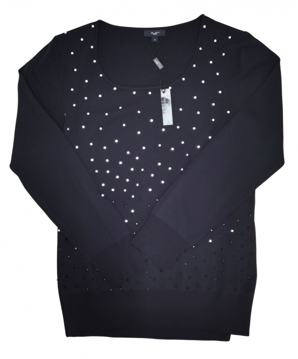 Bluza neagra cu strasuri Femei-S [1]
