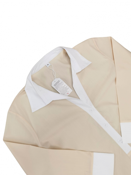 Rochie tip camasa bej Femei-XL [3]