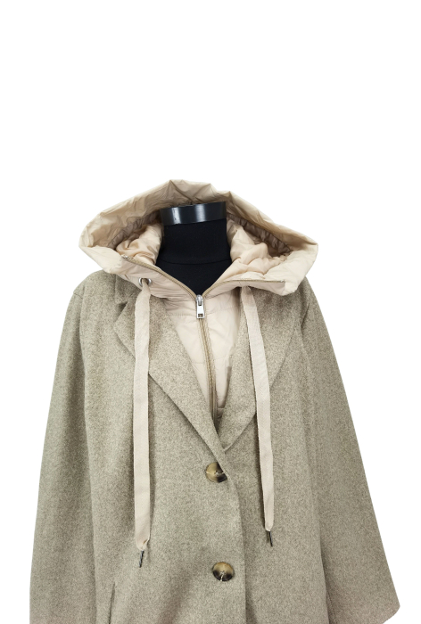 Palton bej Laura Torelli Femei-M [3]