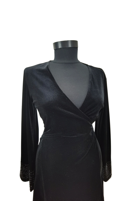 Rochie catifea parte peste parte Femei-XS [3]