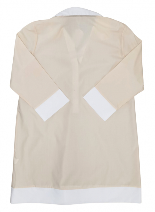 Rochie tip camasa bej Femei-XL [2]