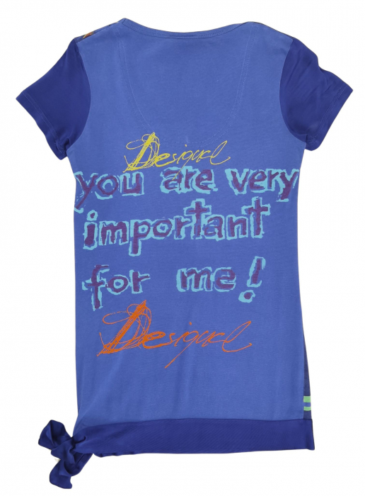 Tricou albastru Desigual Femei-S [2]