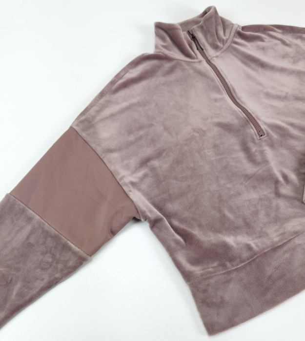 Bluza roz catifea sport Femei-XS [2]