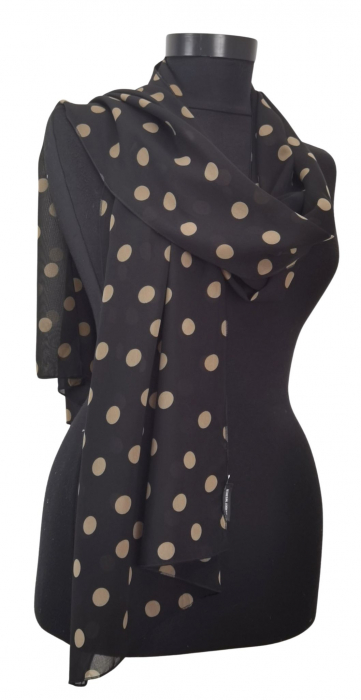 Esarfa neagra Retro Femei [1]