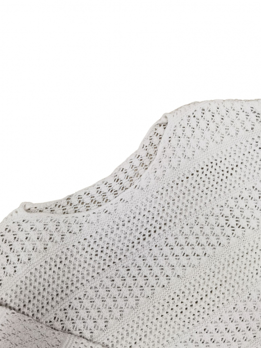Bluza alba tip plasa Retro Femei-M [3]