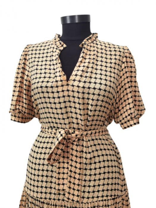 Rochie bej Retro Femei-XS [3]