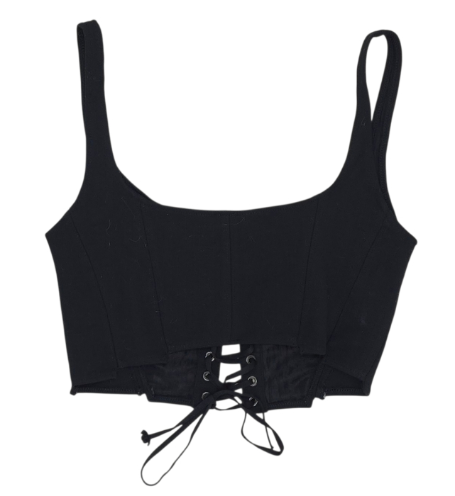 Crop top negru Femei-XS [2]
