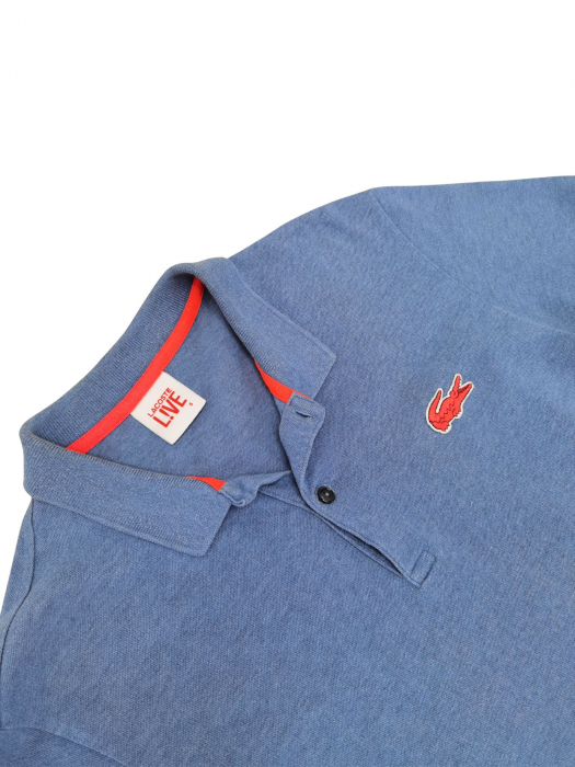 Tricou albastru Lacoste Barbati-S [3]