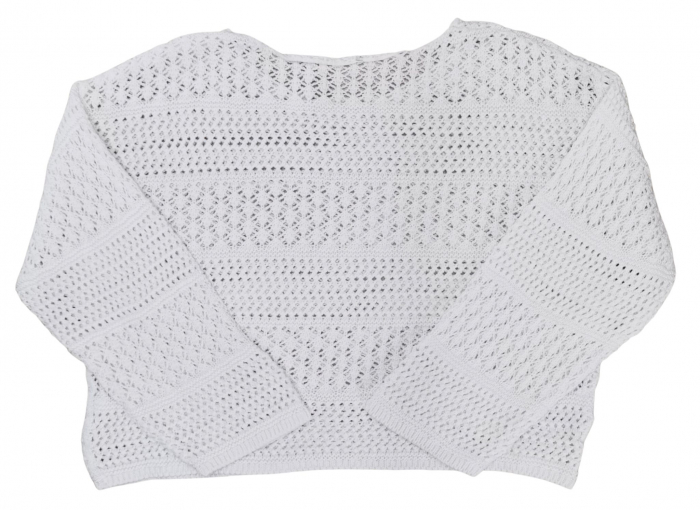 Bluza alba tip plasa Retro Femei-M [2]