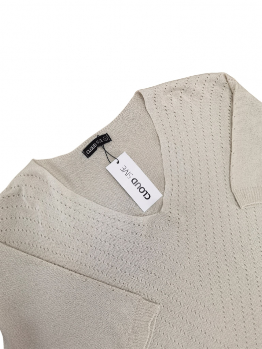 Bluza bej Retro Femei-XL [3]