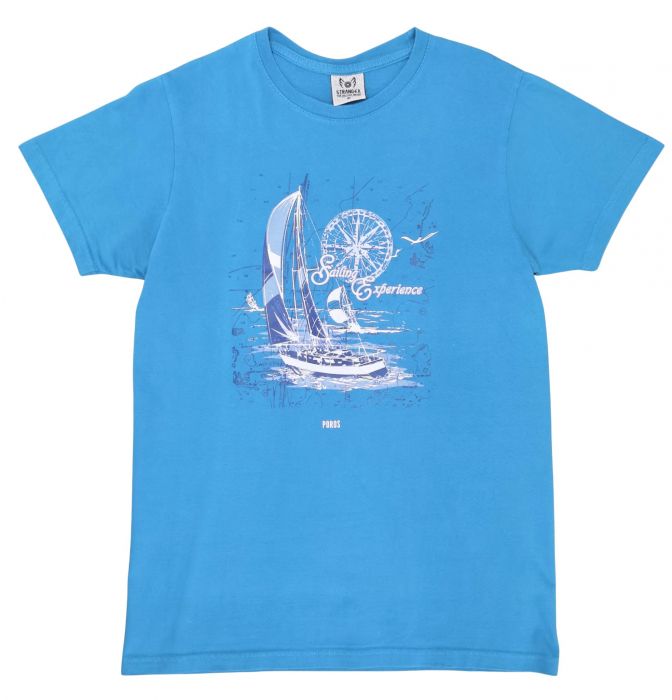 Tricou albastru Retro Barbati-S [1]