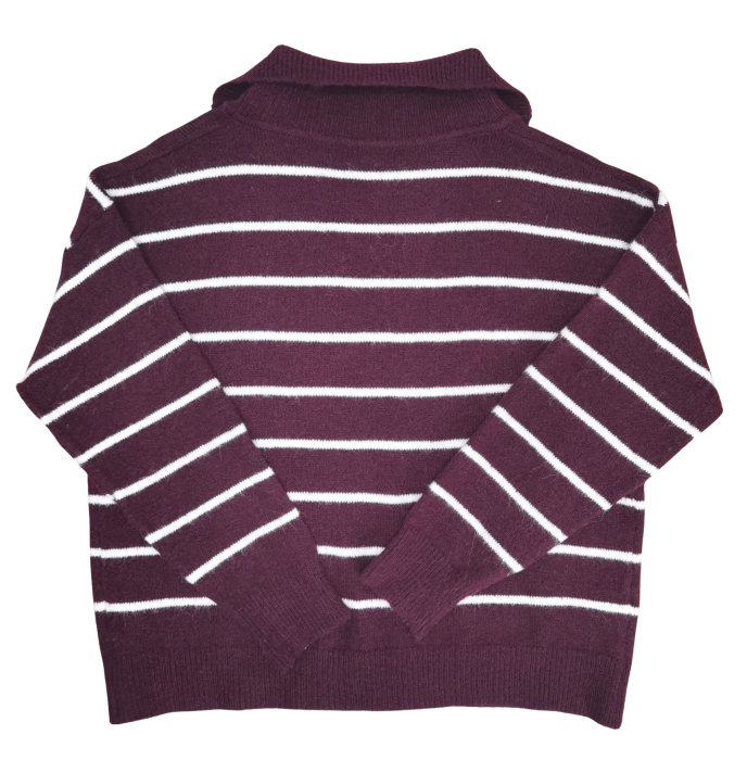 Pulover visiniu cu dungi Femei-S [2]