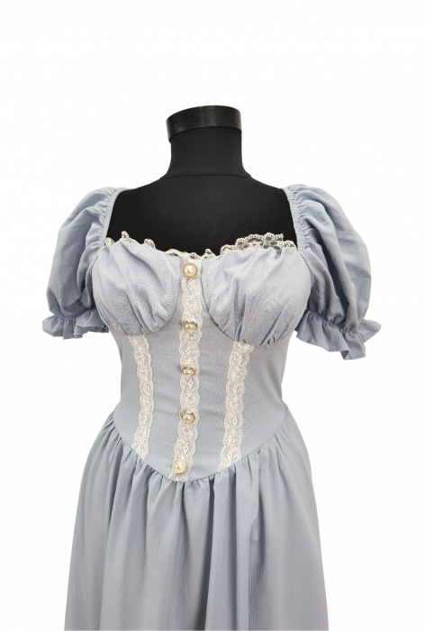 Rochie bleu cu dantela Femei-XS [3]