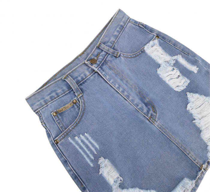 Fusta denim Retro Femei-XS [3]