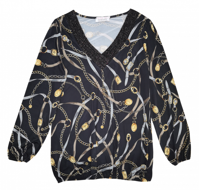 Bluza cu imprimeu Retro Femei-M [1]