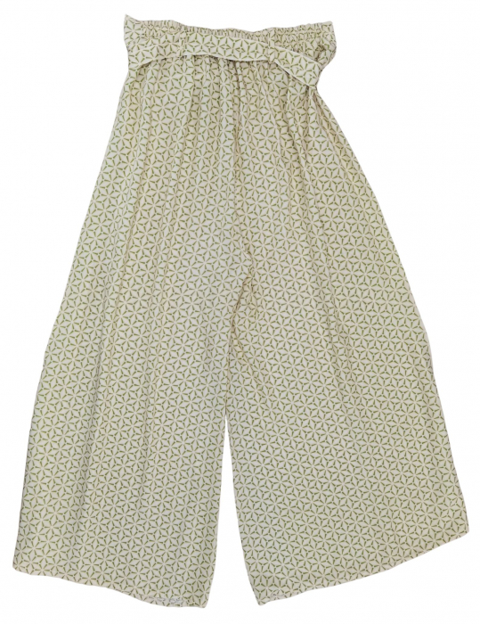 Pantaloni bej cu imprimeu Femei-M [2]