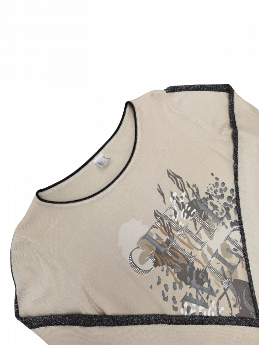 Bluza bej Retro Femei-XL [3]