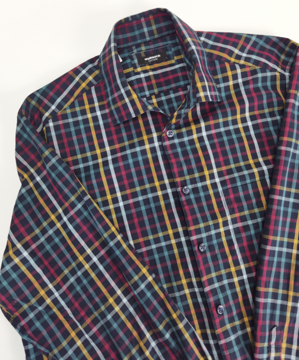 Camasa neagra in carouri vintage Barbati-L [2]