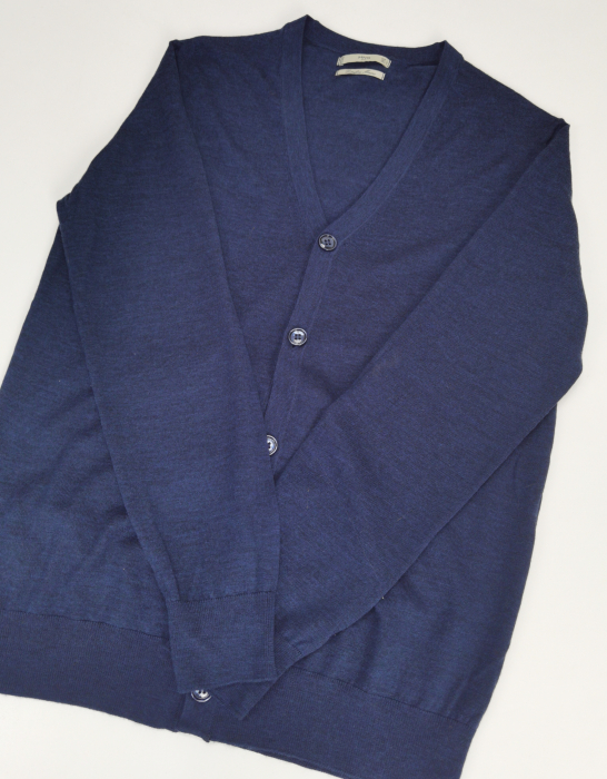 Cardigan bleumarin din lana MANGO Femei-L [3]